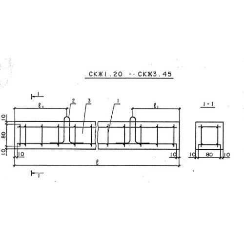 Железобетонная стойка СКЖ 1-40, Серия 3.503.9-80